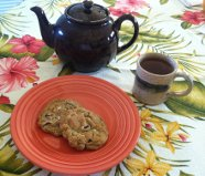 Salted Dark Chocolate Chip Cookies on plate