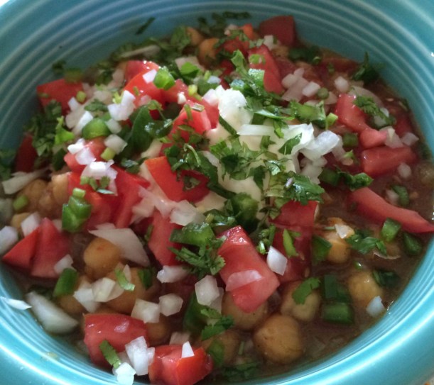 Spicy Chickpeas with Ginger and Aioli make a delicious meal!