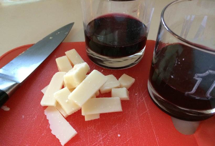 wine and parmesan appetizer