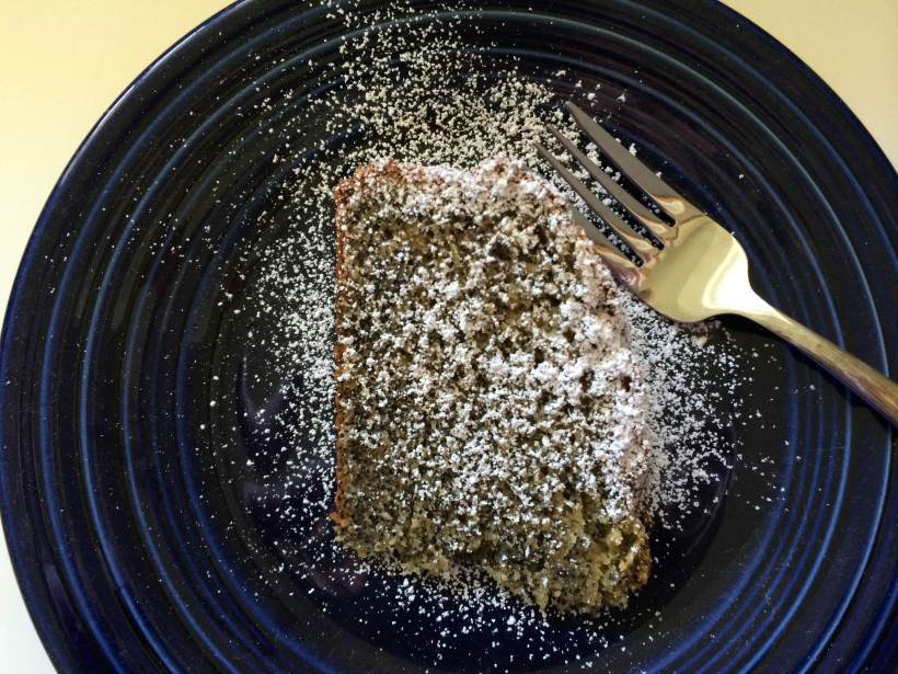 Slice of Lemon Poppyseed Cake