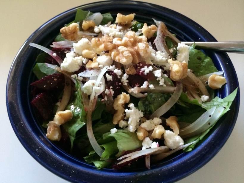 Beet, Goat Cheese and Walnut Salad 2